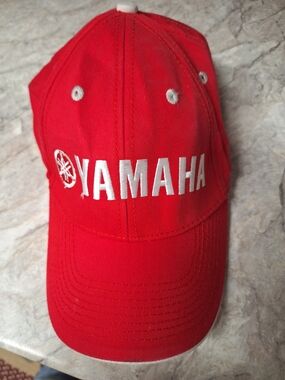 Yamaha Red and White Logo Baseball Cap